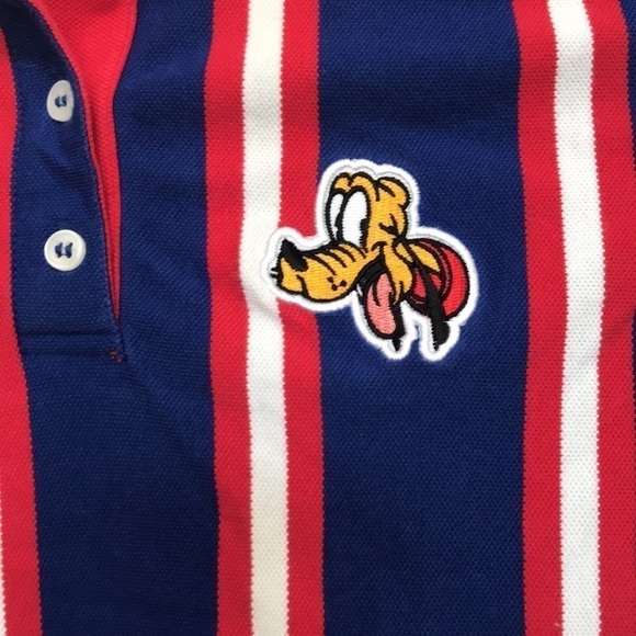 Forever 21 X Disney 90th Anniv. Striped Pluto Polo Crop - Picture 4 of 9